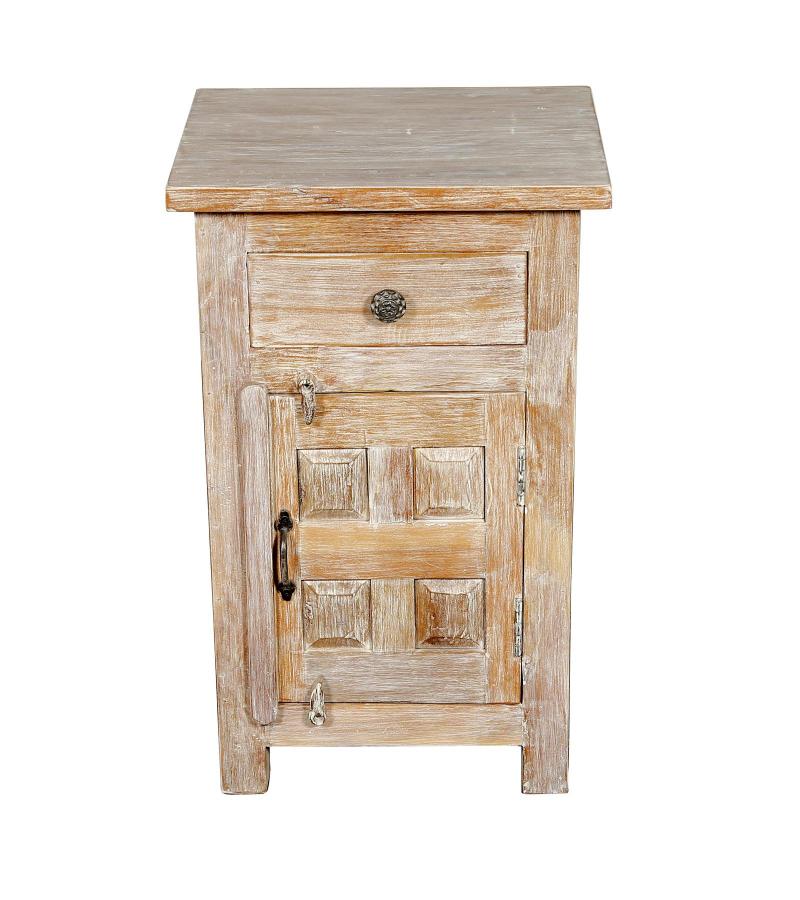 SOLID RECLAIMED TEAK WOOD END TABLE / NIGHTSTAND
