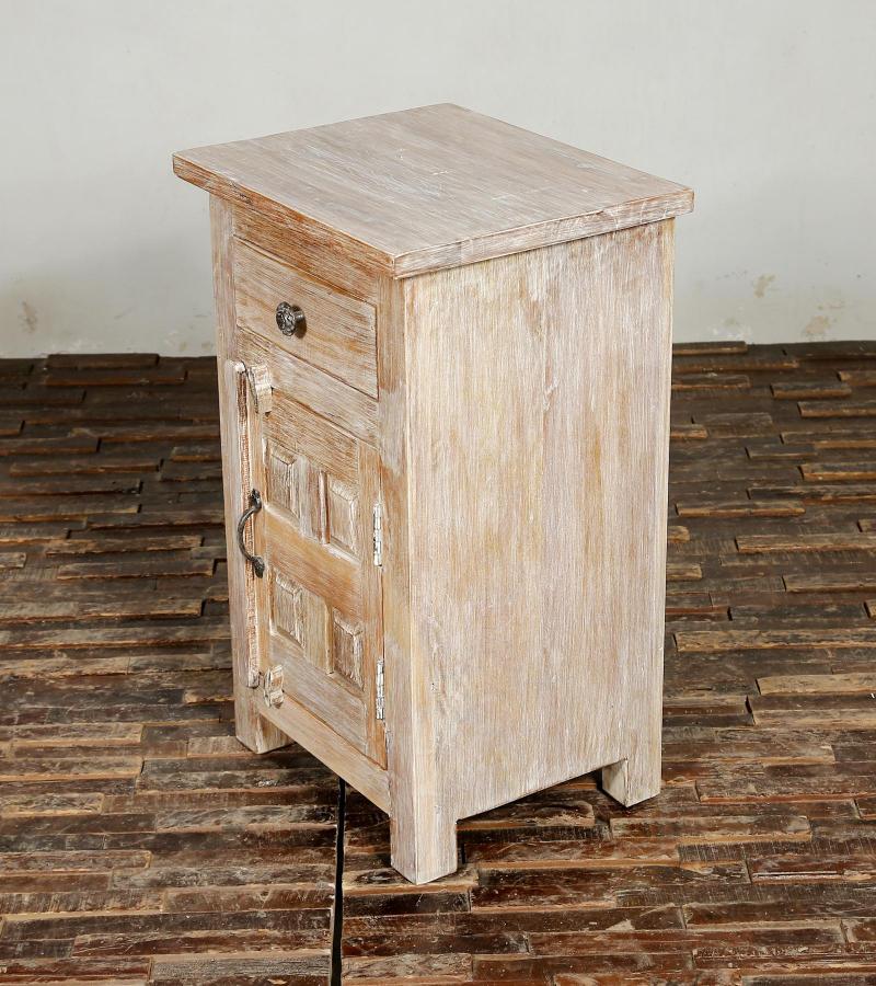 SOLID RECLAIMED TEAK WOOD END TABLE / NIGHTSTAND