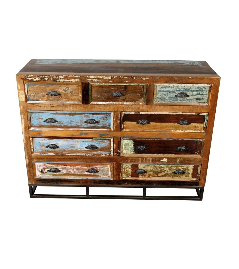 SOLID RECLAIMED TEAK WOOD DRESSER SIDEBOARD BUREAU