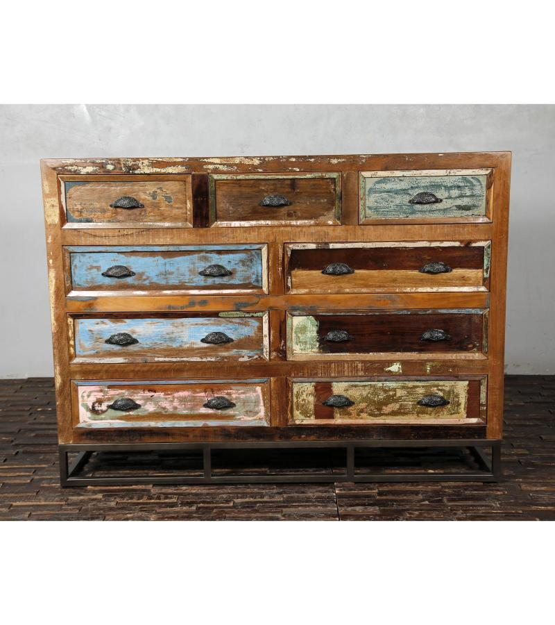SOLID RECLAIMED TEAK WOOD DRESSER SIDEBOARD BUREAU