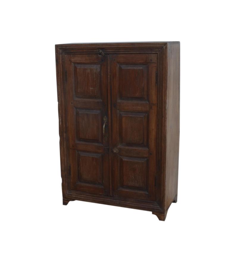 VINTAGE SOLID RECLAIMED TEAK WOOD CABINET W/ SHELVES