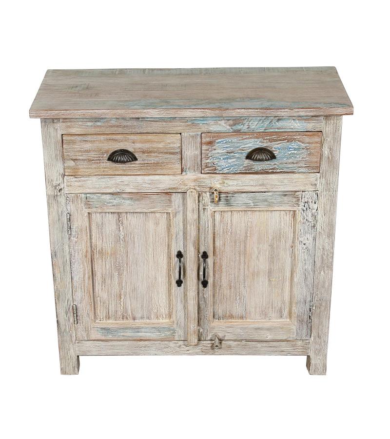 SOLID RECLAIMED TEAK SIDEBOARD 2 DRAWERS & 2 DOORS