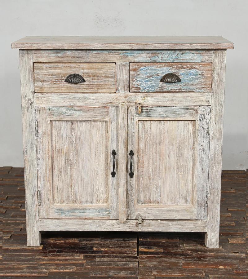 SOLID RECLAIMED TEAK SIDEBOARD 2 DRAWERS & 2 DOORS