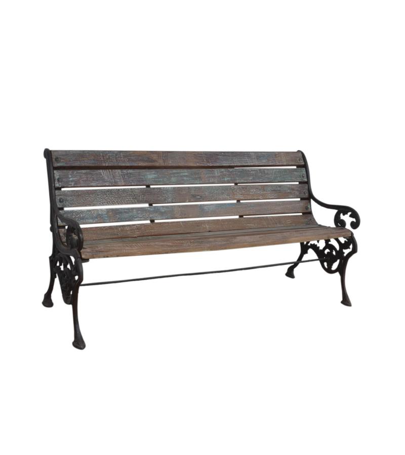 SOLID WOOD & IRON BENCH