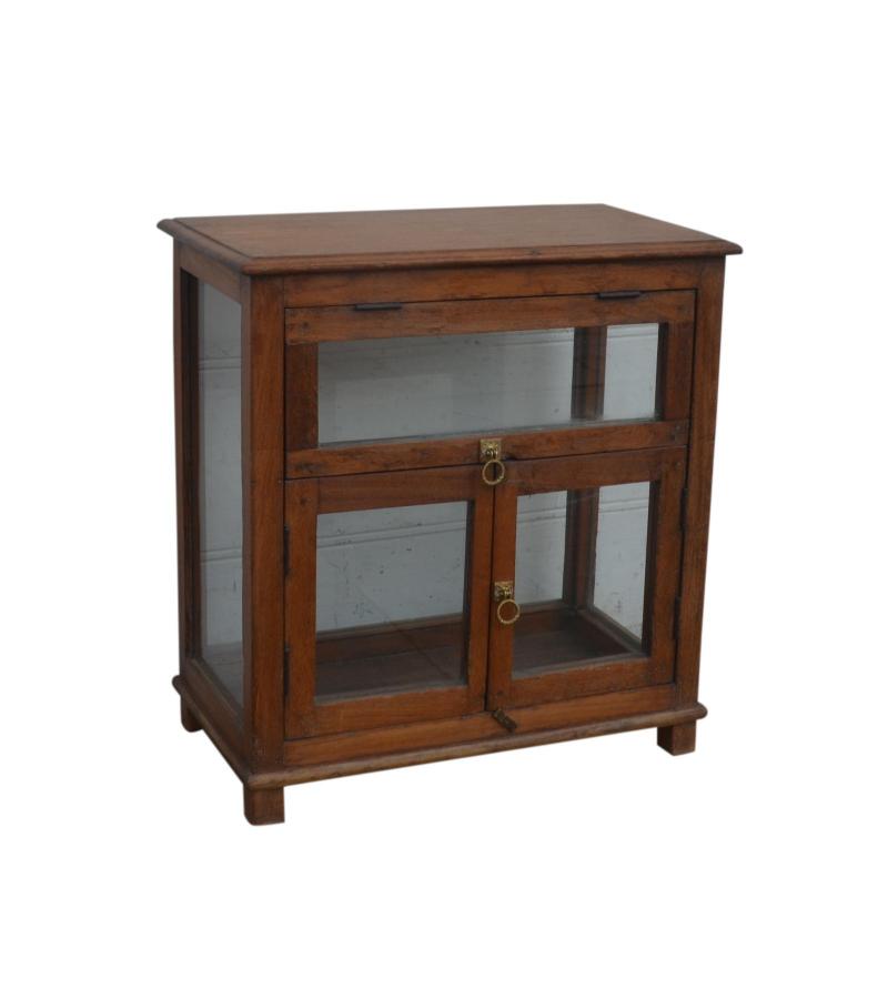 RECLAIMED TEAK & GLASS CABINET