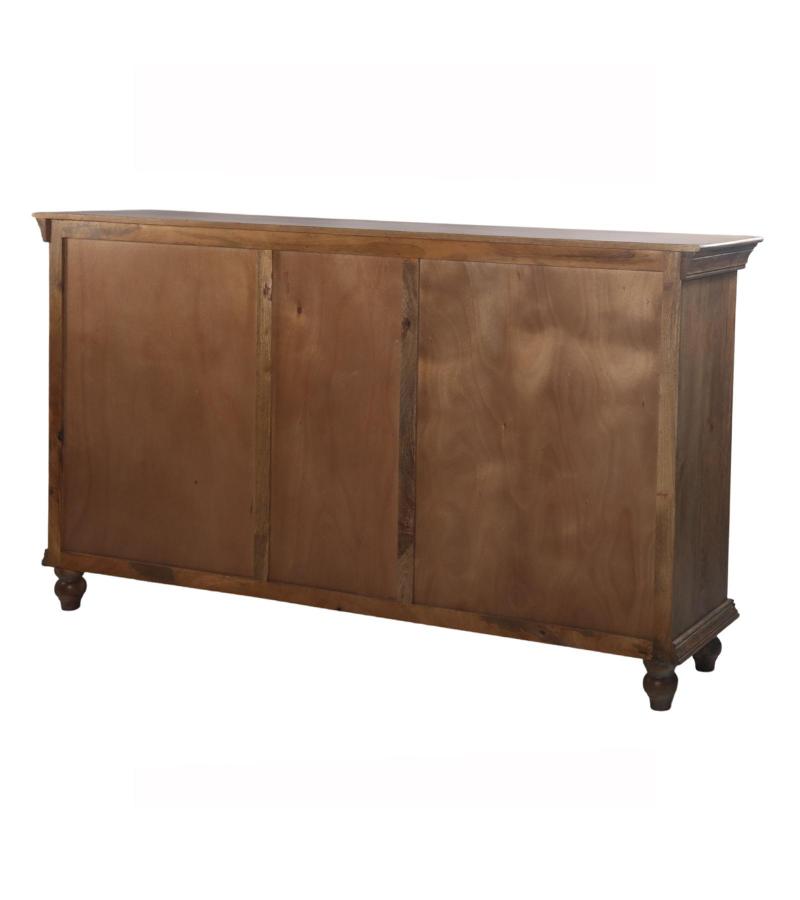 SOLID  WOOD & GLASS SIDEBOARD