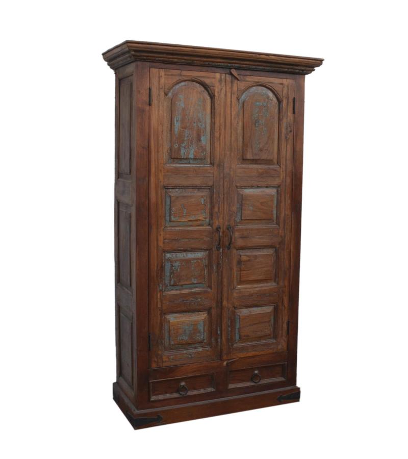 RECLAIMED TEAK WOOD TALL CABINET 