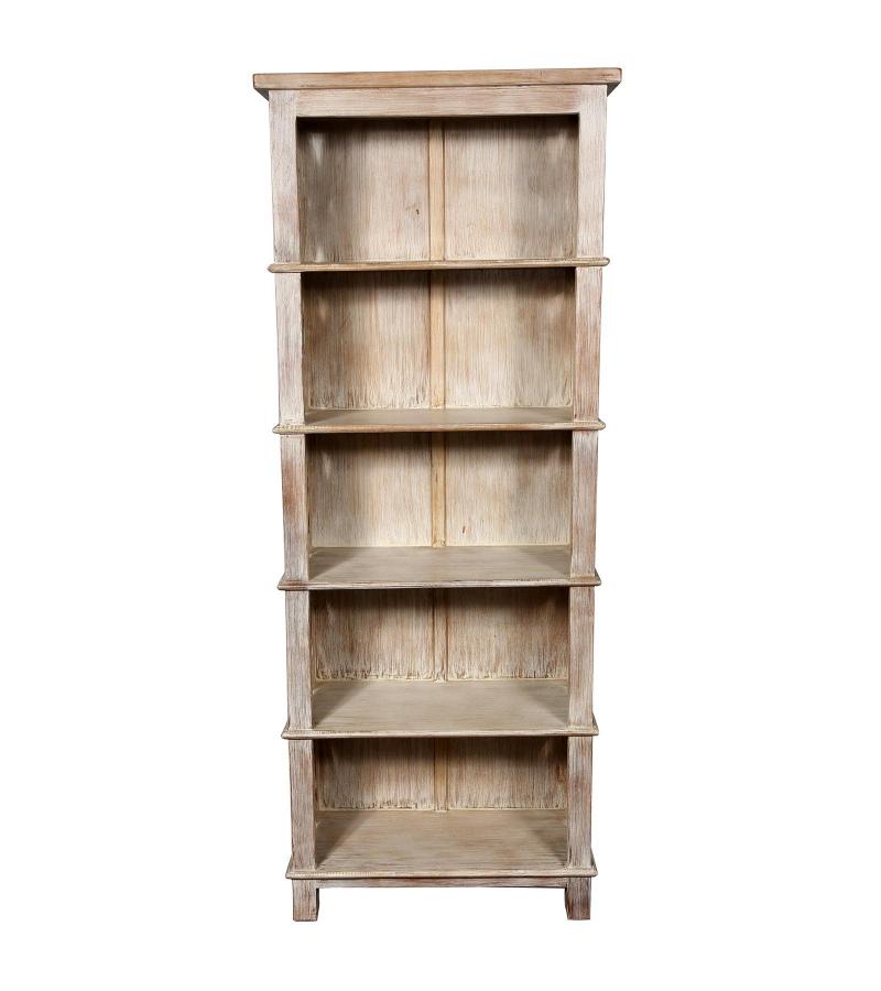 RECLAIMED TEAK 5 SHELF BOOKCASE DISPLAY CASE