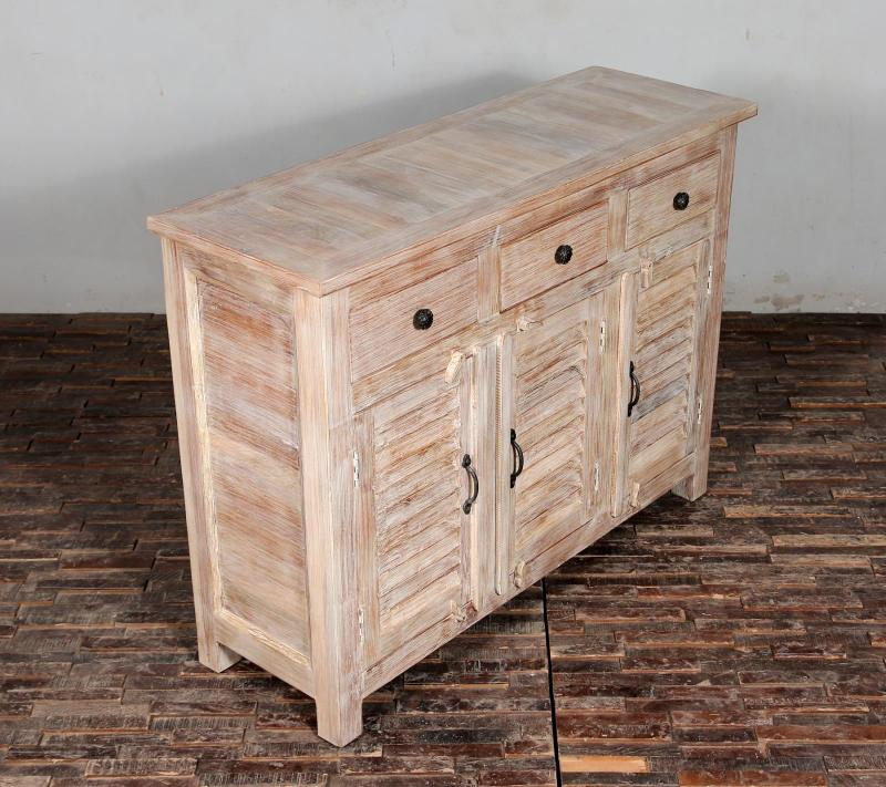 RECLAIMED TEAK 3 DRAWER / 3 DOOR SIDEBOARD / CABINET