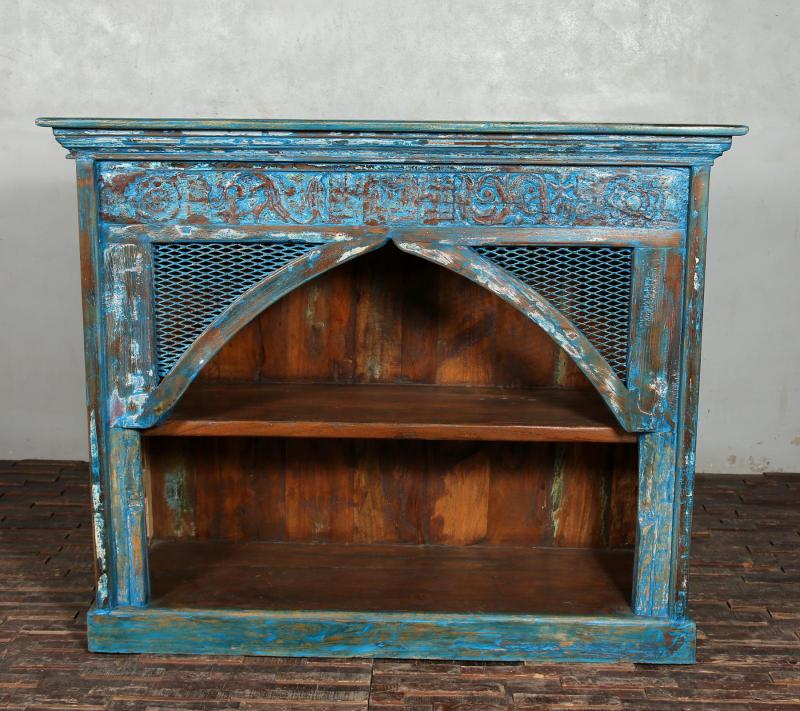 RECLAIMED TEAK DECORATIVE BOOKCASE / CONSOLE