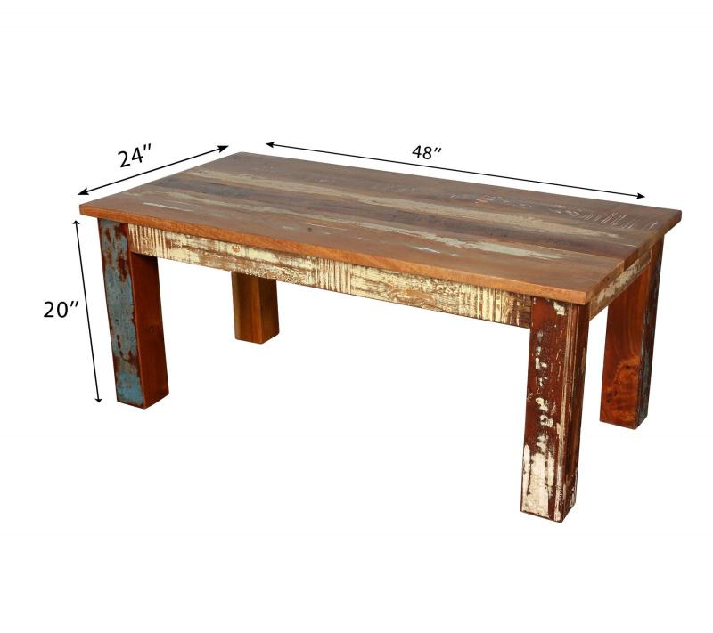 RECLAIMED TEAK COFFEE TABLE