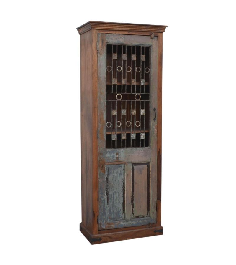 SOLID RECLAIMED WOOD & IRON CABINET