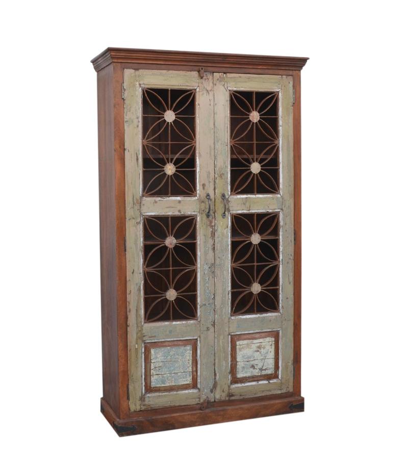 SOLID RECLAIMED WOOD & IRON CABINET