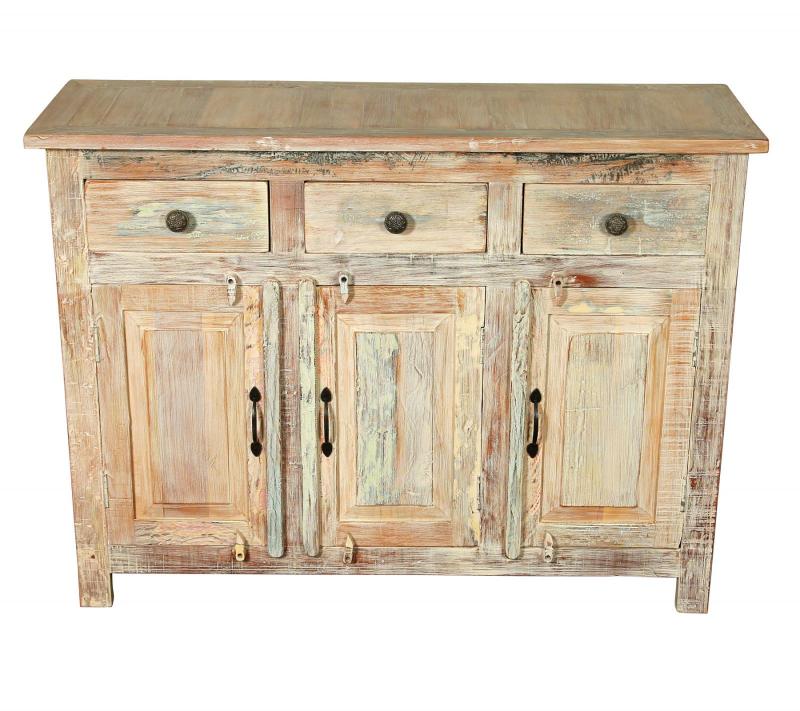 SOLID RECLAIMED TEAK 3 DOOR, 3 DRAWER  CABINET CONSOLE SIDEBOARD