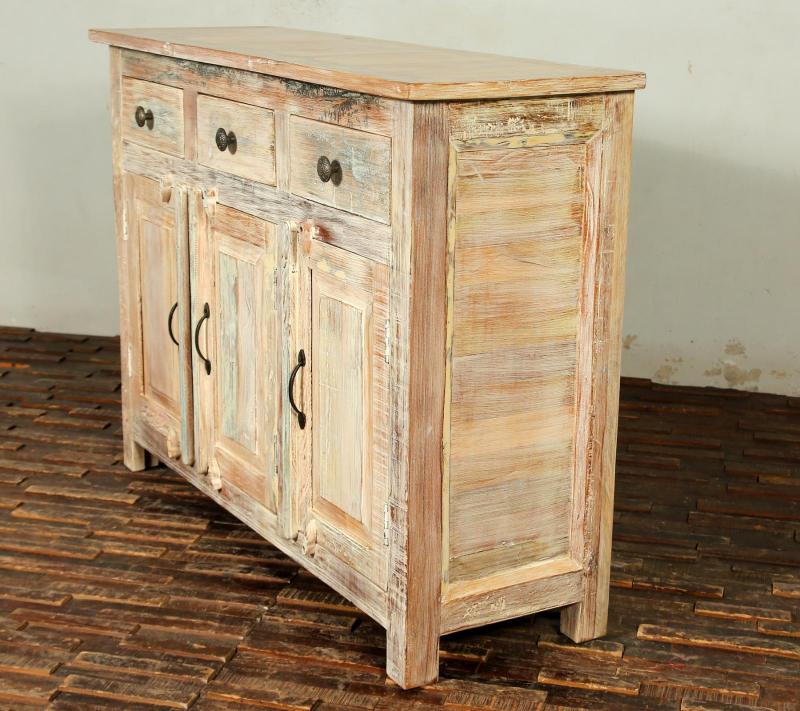 SOLID RECLAIMED TEAK 3 DOOR, 3 DRAWER  CABINET CONSOLE SIDEBOARD