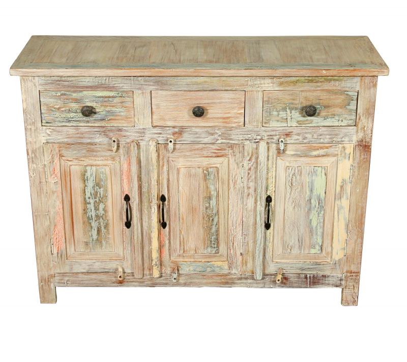 SOLID RECLAIMED TEAK 3 DOOR, 3 DRAWER  CABINET CONSOLE SIDEBOARD