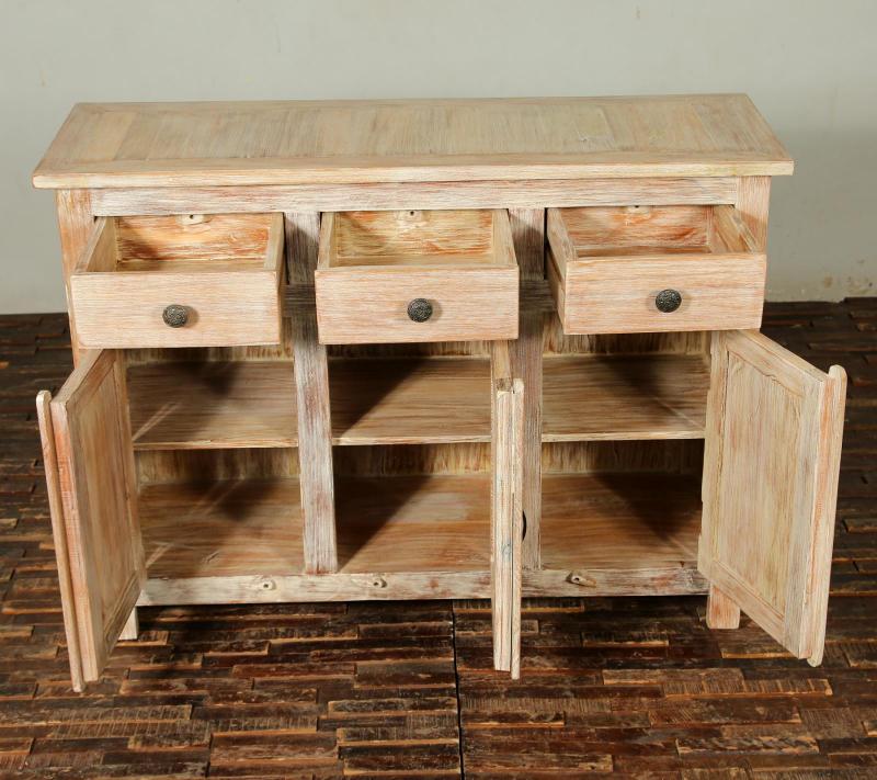 SOLID RECLAIMED TEAK 3 DOOR, 3 DRAWER  CABINET CONSOLE SIDEBOARD