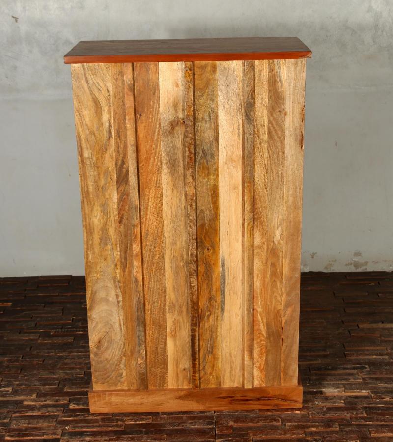 Solid Reclaimed Teak Wood Dresser Bureau Chest w/ Carved Detail