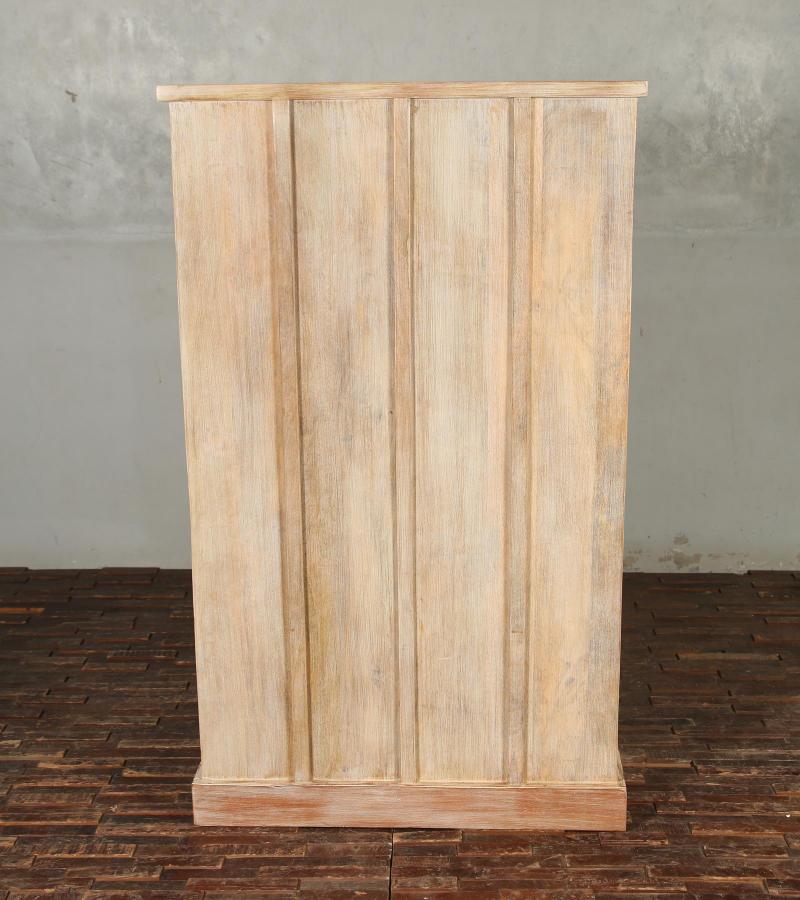 Solid Reclaimed Teak Wood Dresser Bureau Chest w/ Carved Detail