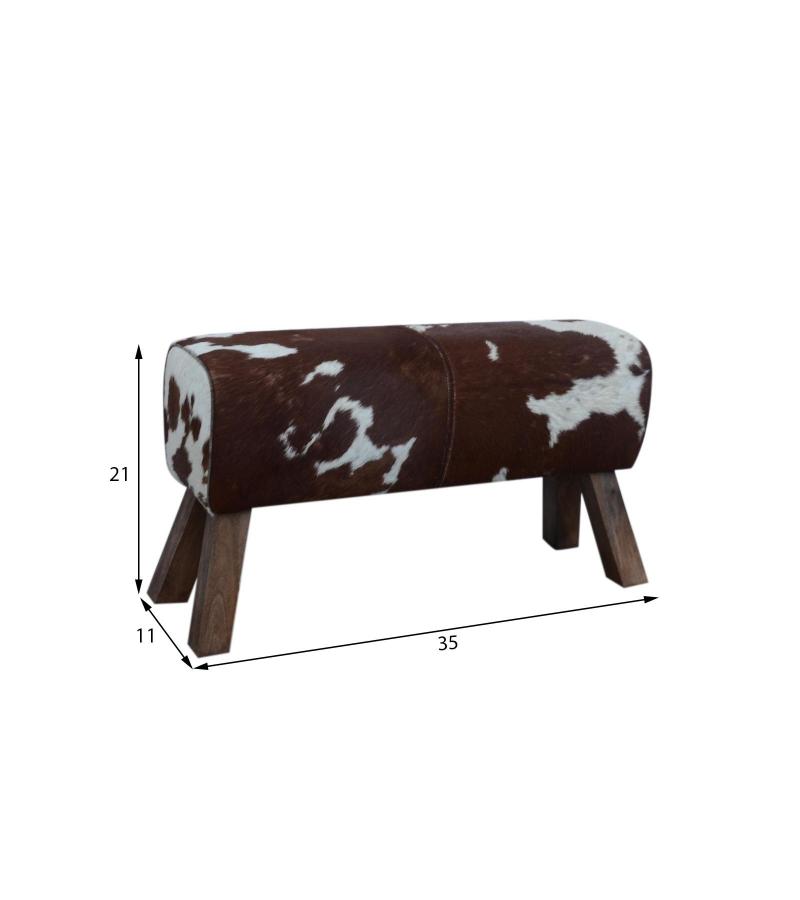 GENUINE LEATHER STOOL BENCH 