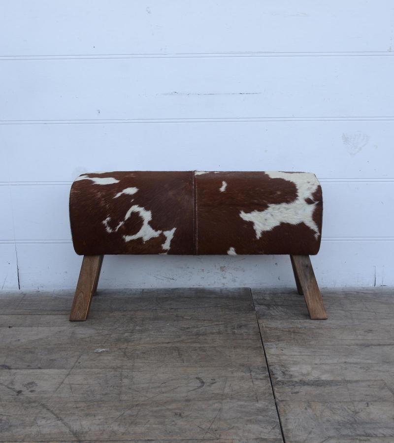 GENUINE LEATHER STOOL BENCH 