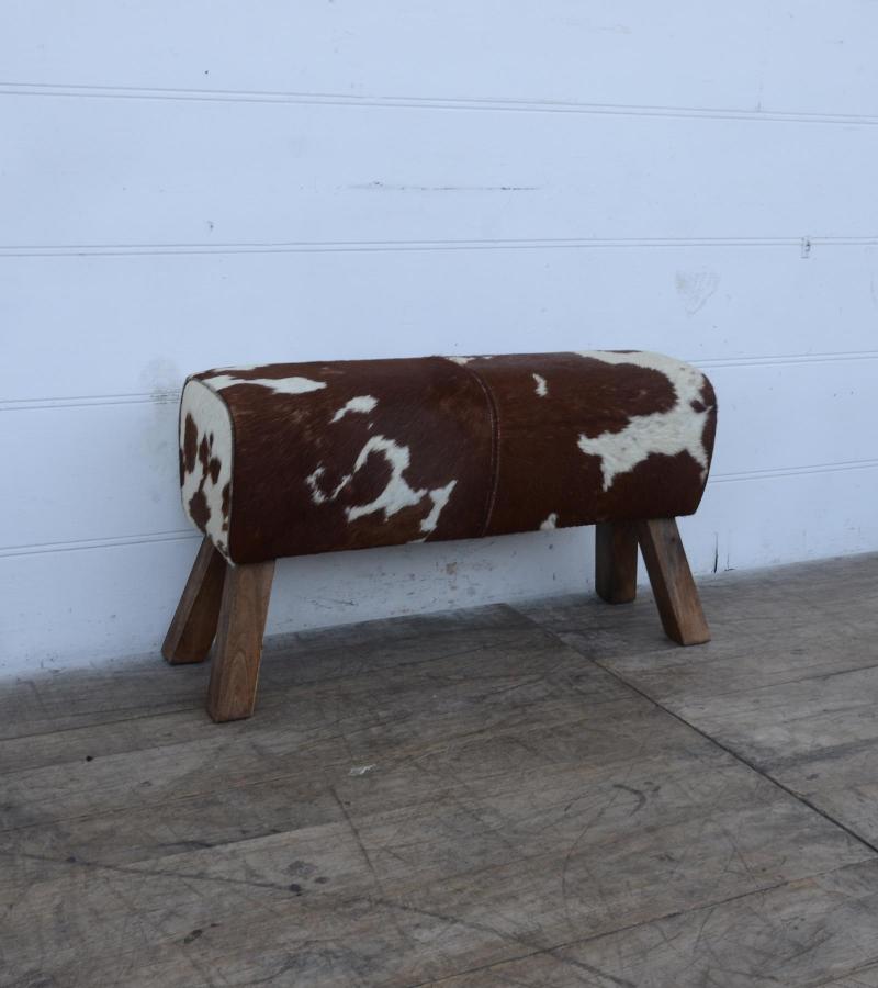 GENUINE LEATHER STOOL BENCH 