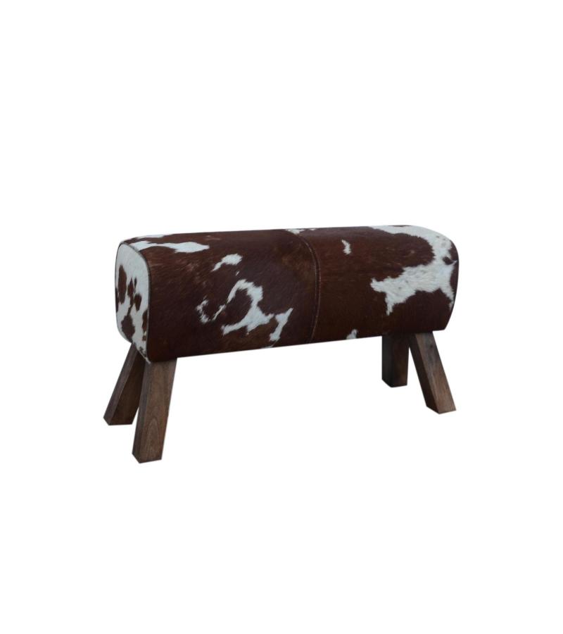 GENUINE LEATHER STOOL BENCH 