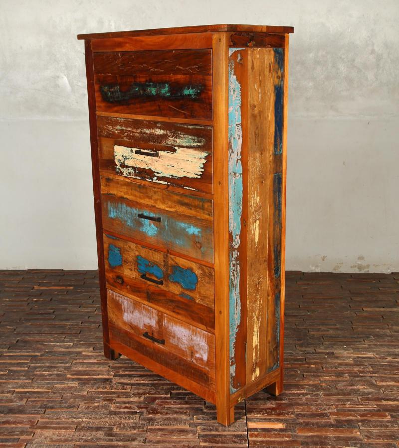 Solid Reclaimed Teak Wood Dresser Bureau Chest 