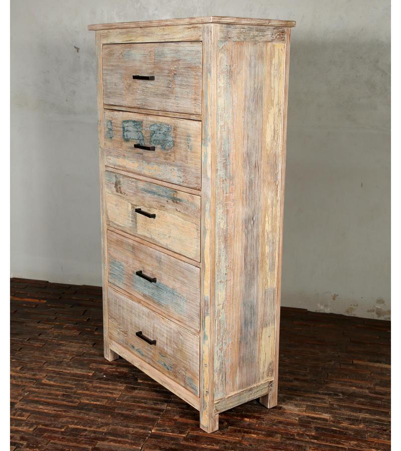 Solid Reclaimed Teak Wood Dresser Bureau Chest 