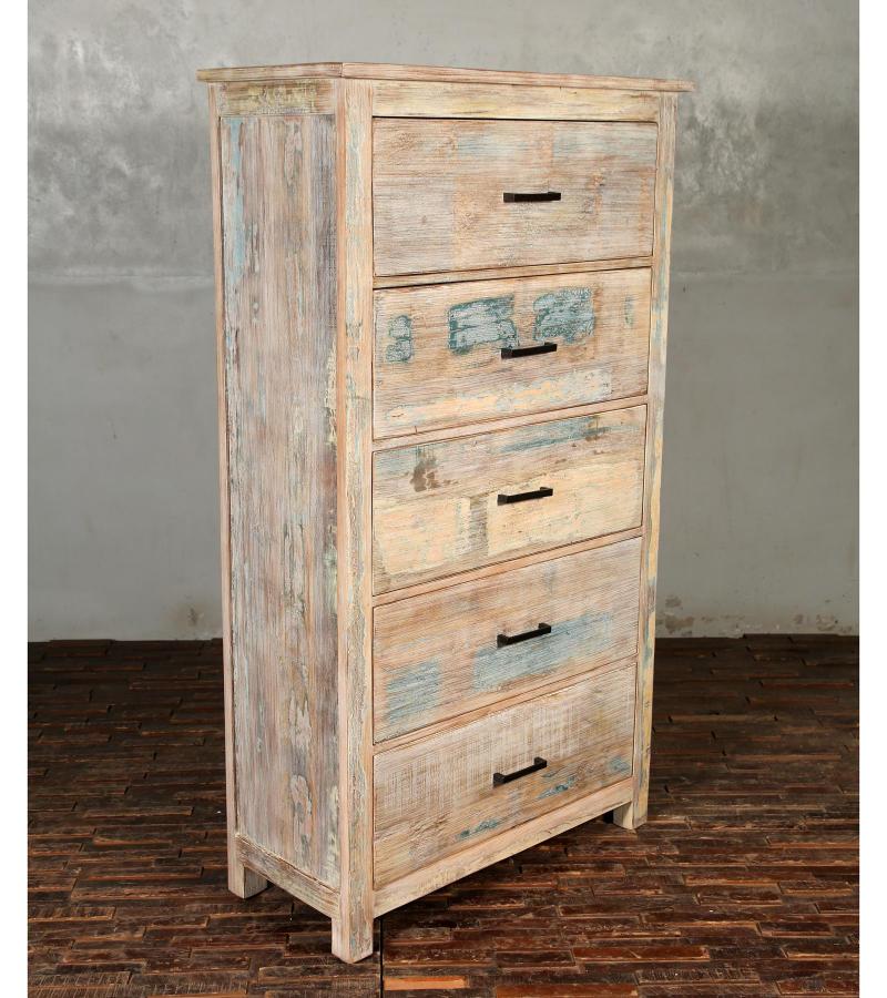 Solid Reclaimed Teak Wood Dresser Bureau Chest 
