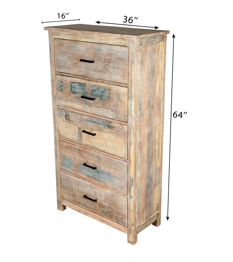 Solid Reclaimed Teak Wood Dresser Bureau Chest 