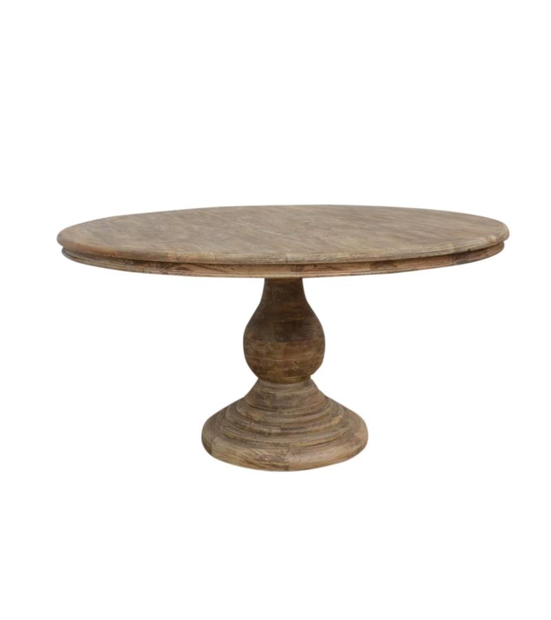 ROUND SOLID WOOD DINING TABLE