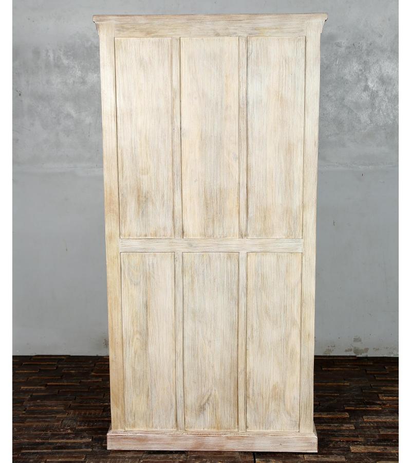 SOLID RECLAIMED CARVED WOOD STORAGE CABINET W/ IRON DETAILS
