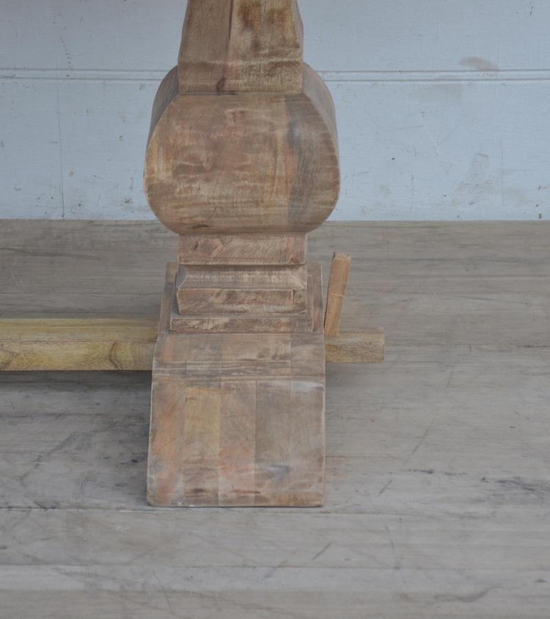 SOLID WOOD PEDESTAL DINING TABLE 