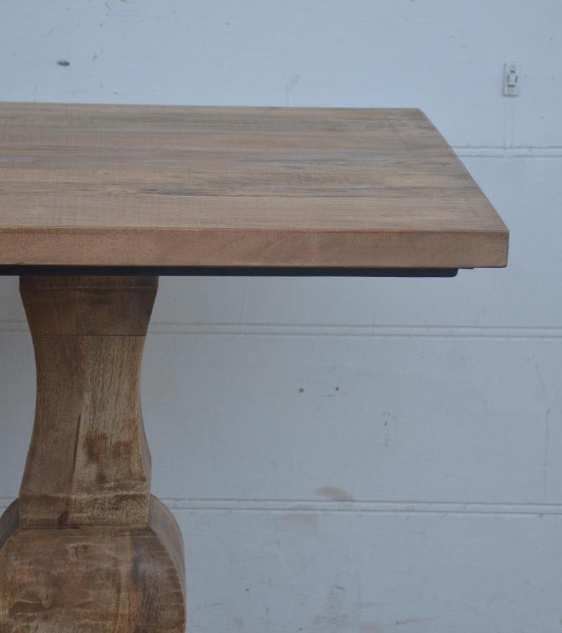 SOLID WOOD PEDESTAL DINING TABLE 