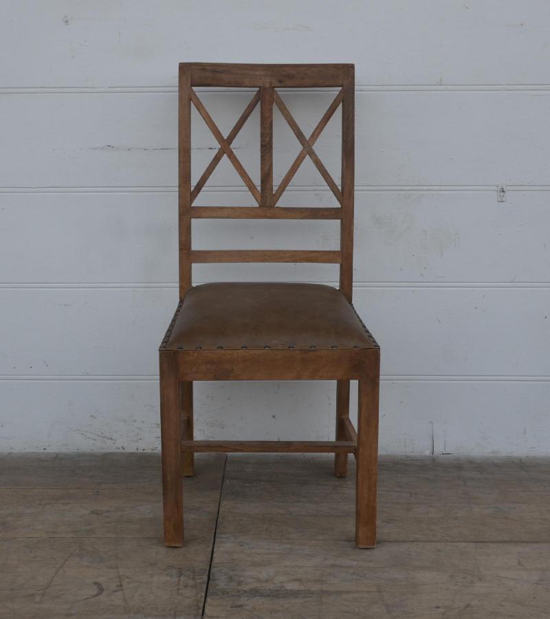 Wood And Leather Chair