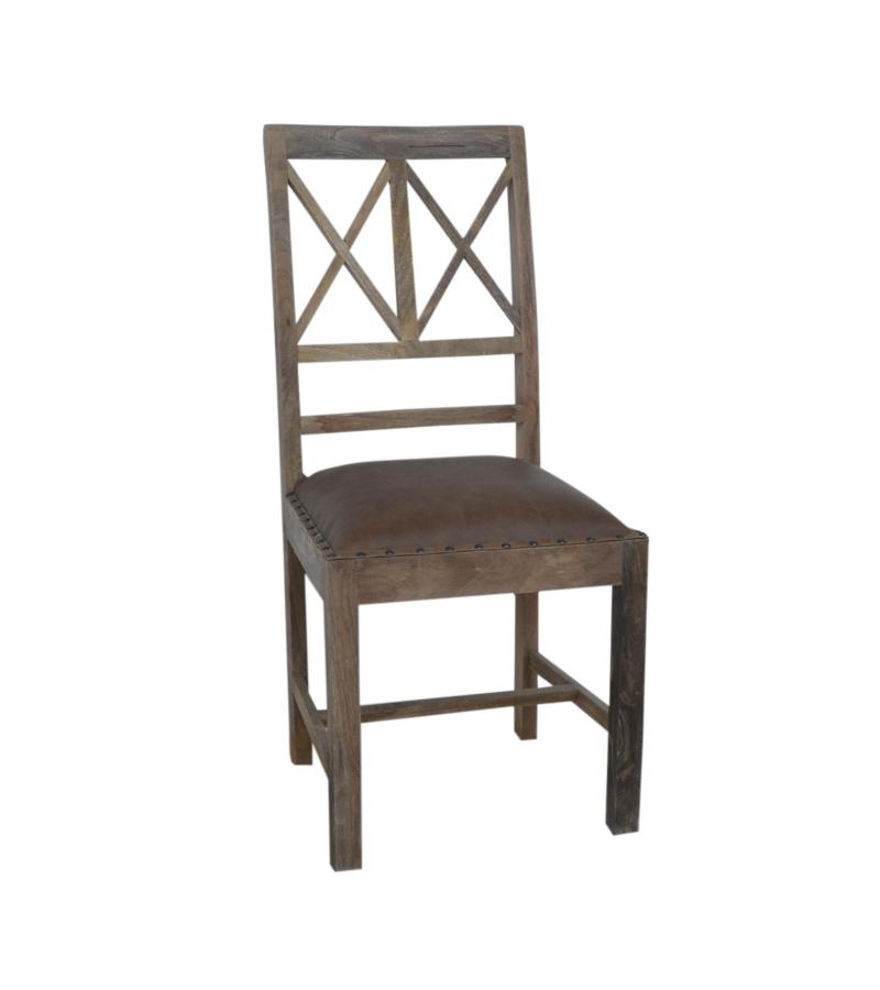 Wood And Leather Chair