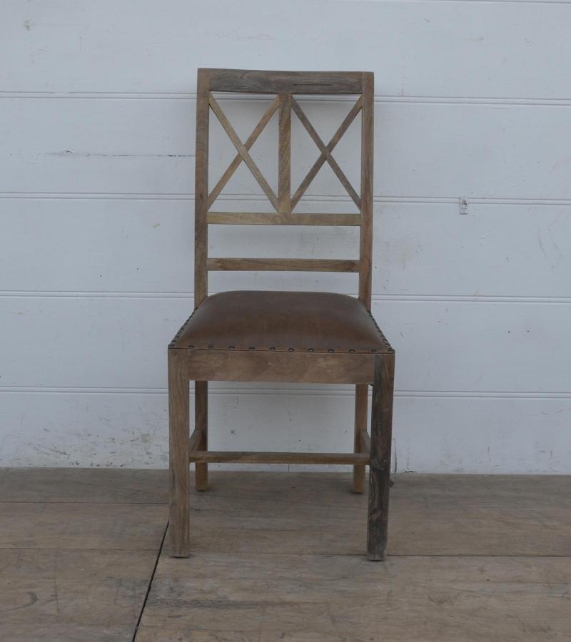 Wood And Leather Chair