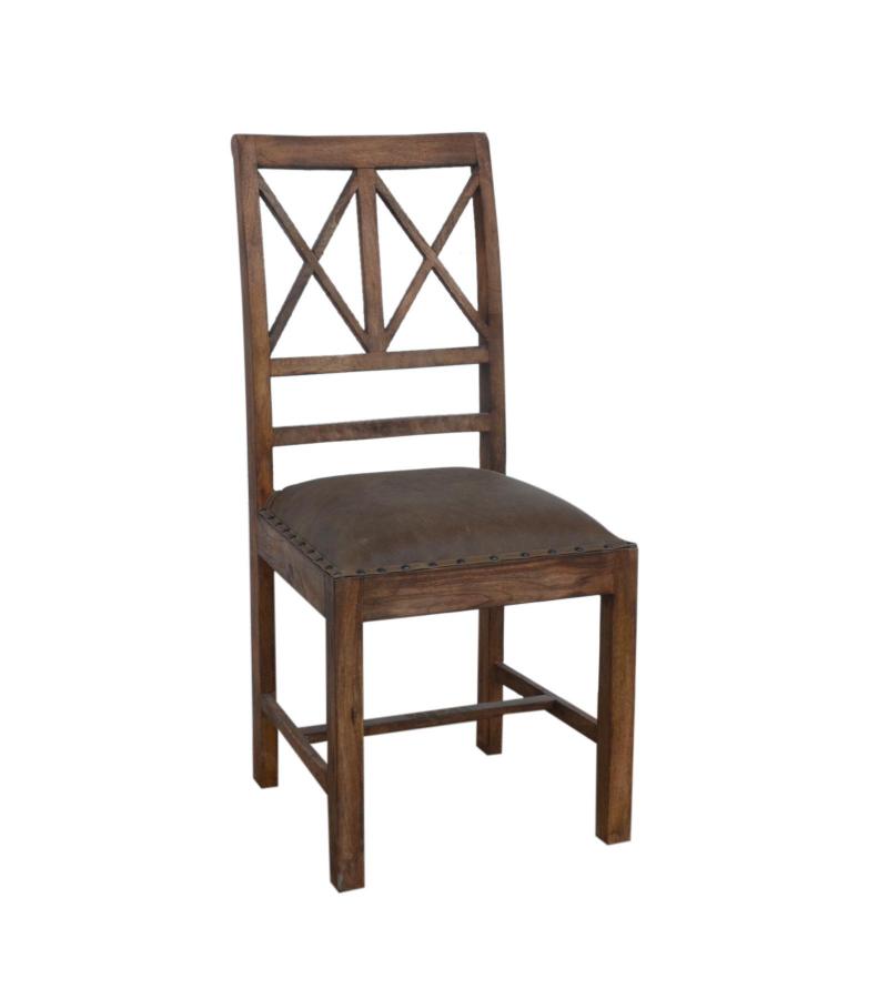 Wood And Leather Chair