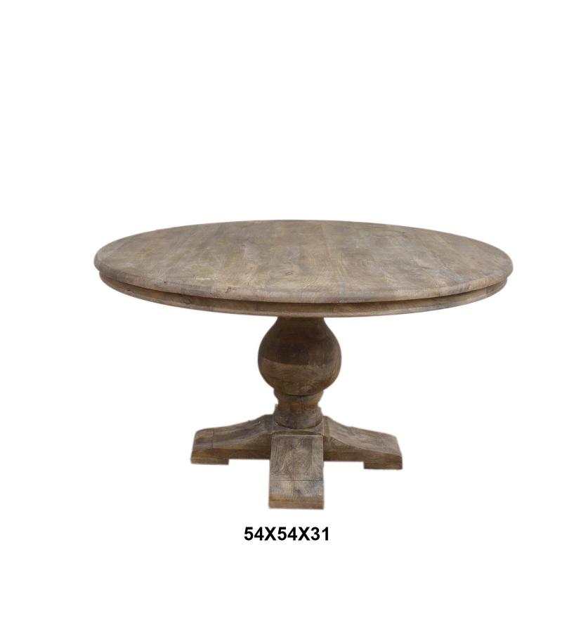 SOLID WOOD ROUND DINING TABLE
