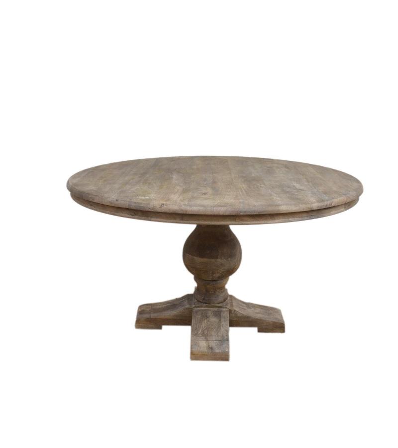 SOLID WOOD ROUND DINING TABLE