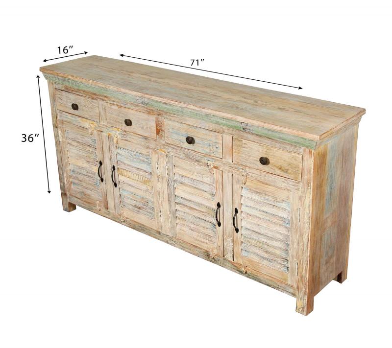 SOLID RECLAIMED TEAK WOOD SIDEBOARD