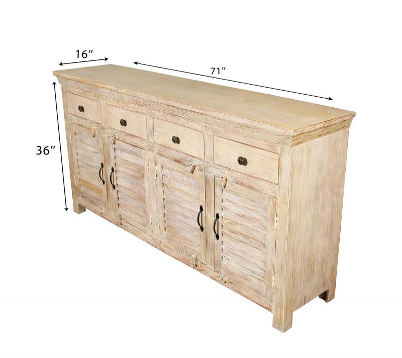 SOLID RECLAIMED TEAK WOOD SIDEBOARD