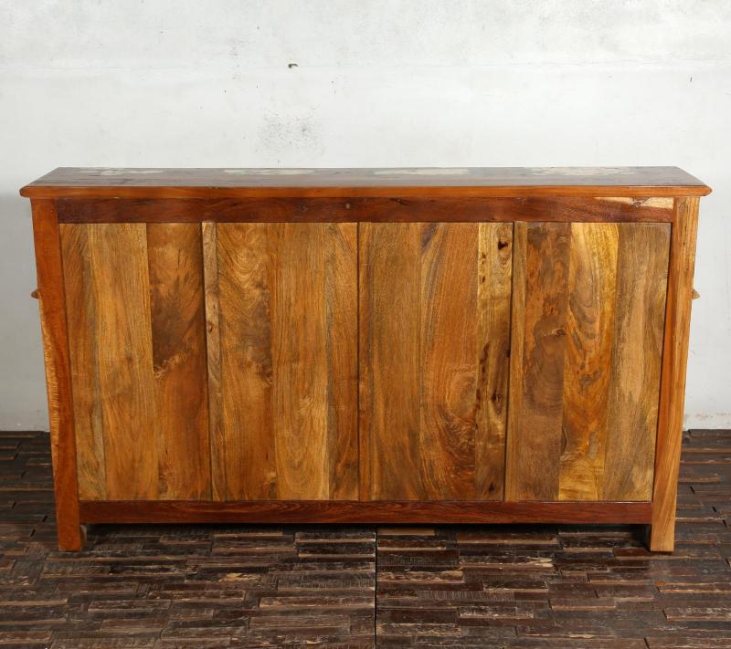 SOLID RECLAIMED TEAK WOOD SIDEBOARD 4 DOORS / 4 DRAWERS 