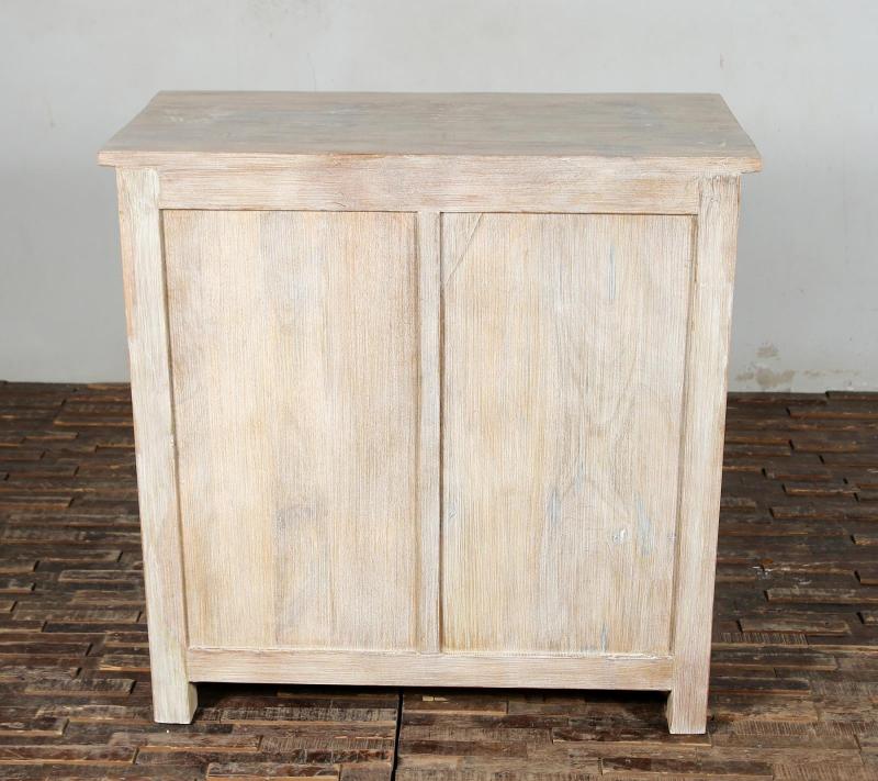 SOLID RECLAIMED TEAK WOOD HAND CARVED DRESSER BUREAU CABINET 3 DRAWERS