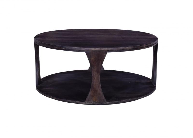 SOLID WOOD ROUND COFFEE TABLE
