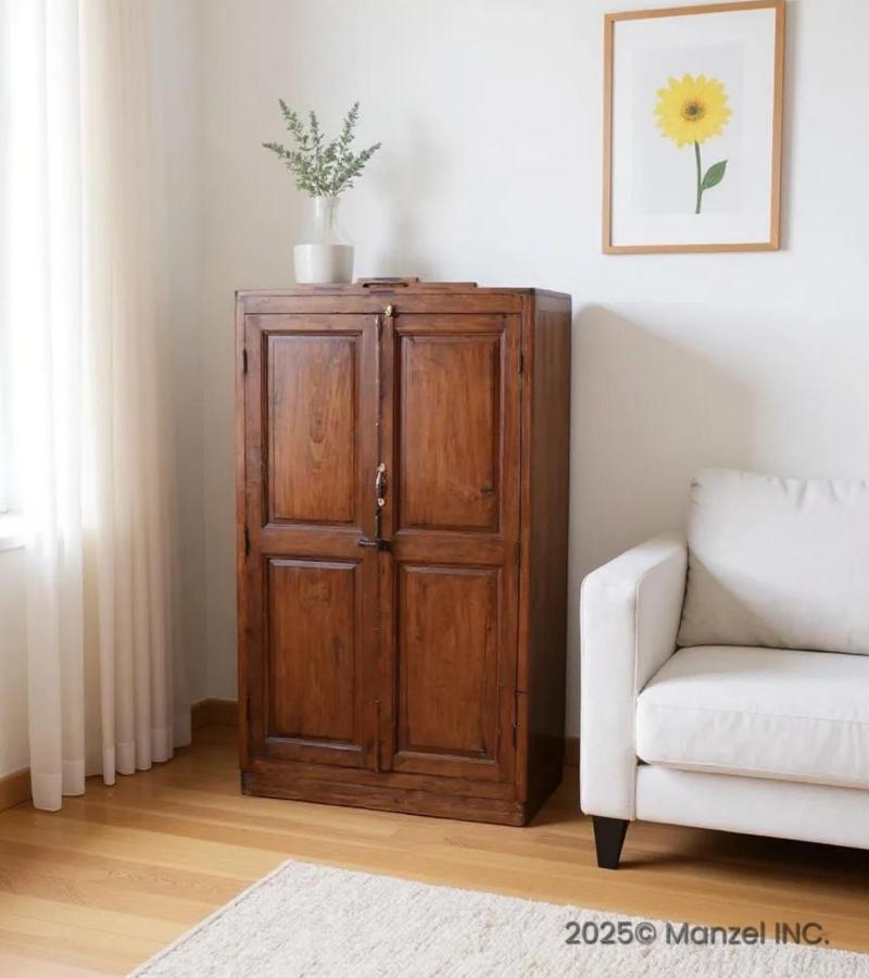 VINTAGE SOLID  RECLAIMED TEAK WOOD CABINET