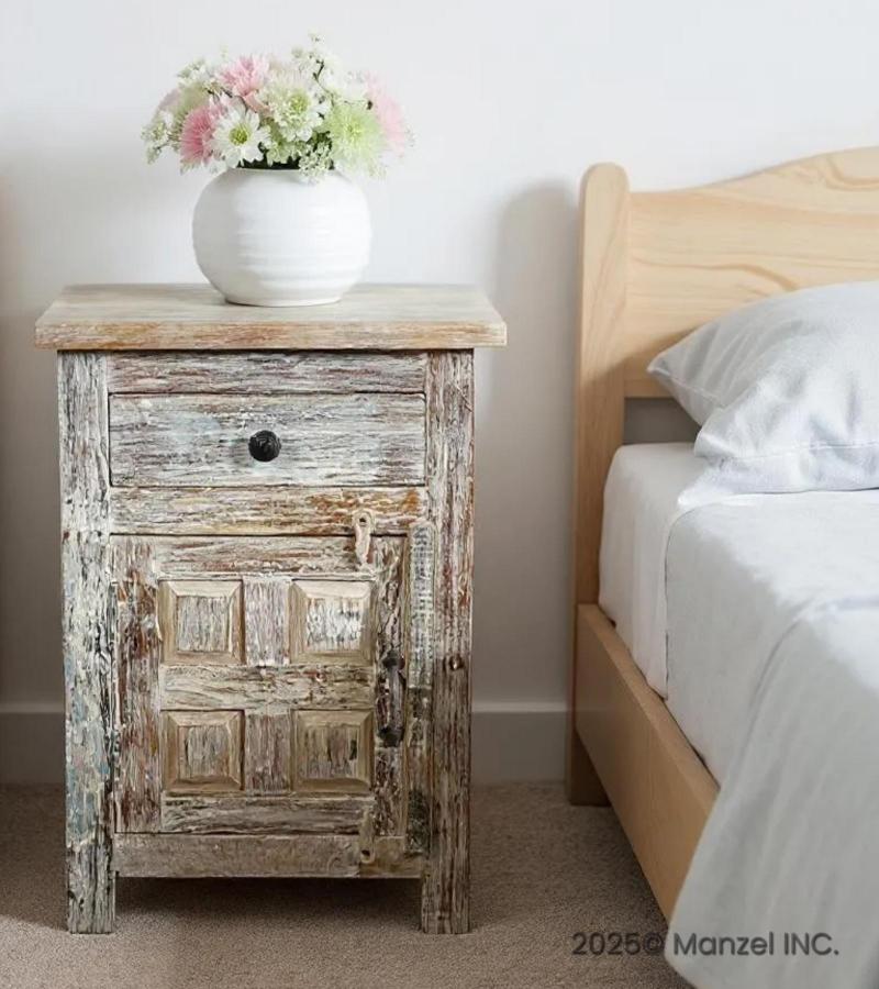 RECLAIMED WOOD END TABLE / NIGHT STAND