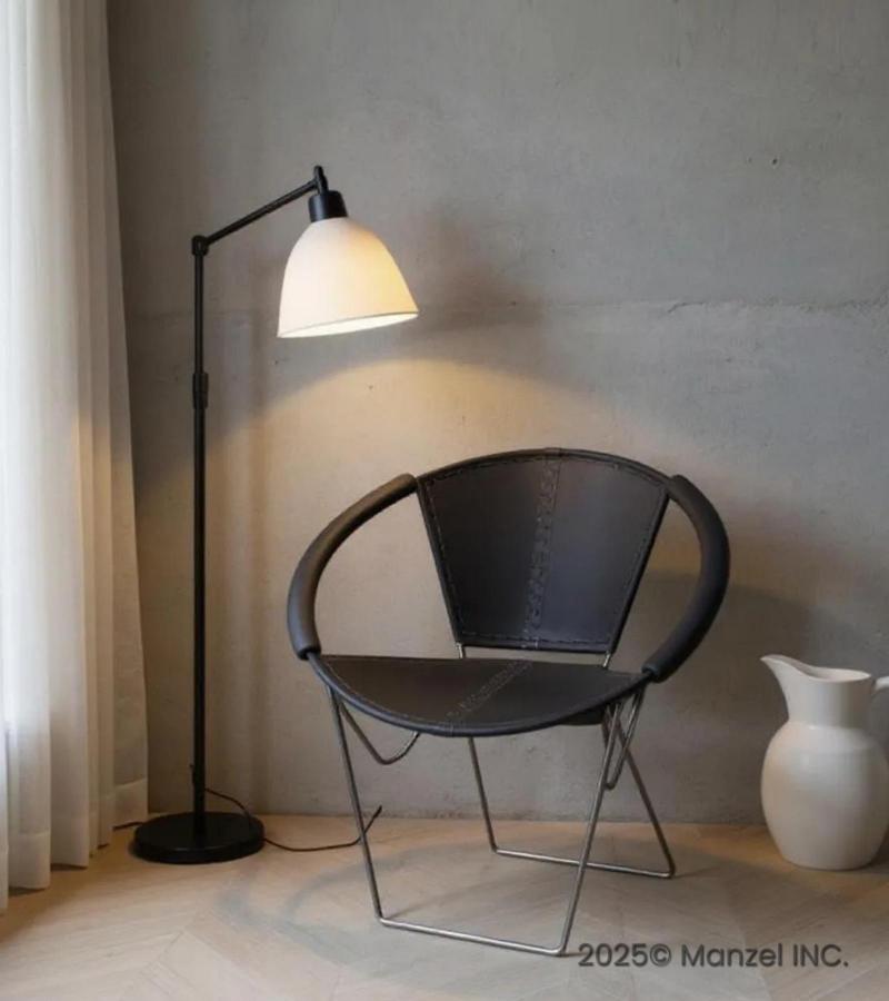 FULL HIDE LEATHER & IRON CHAIR