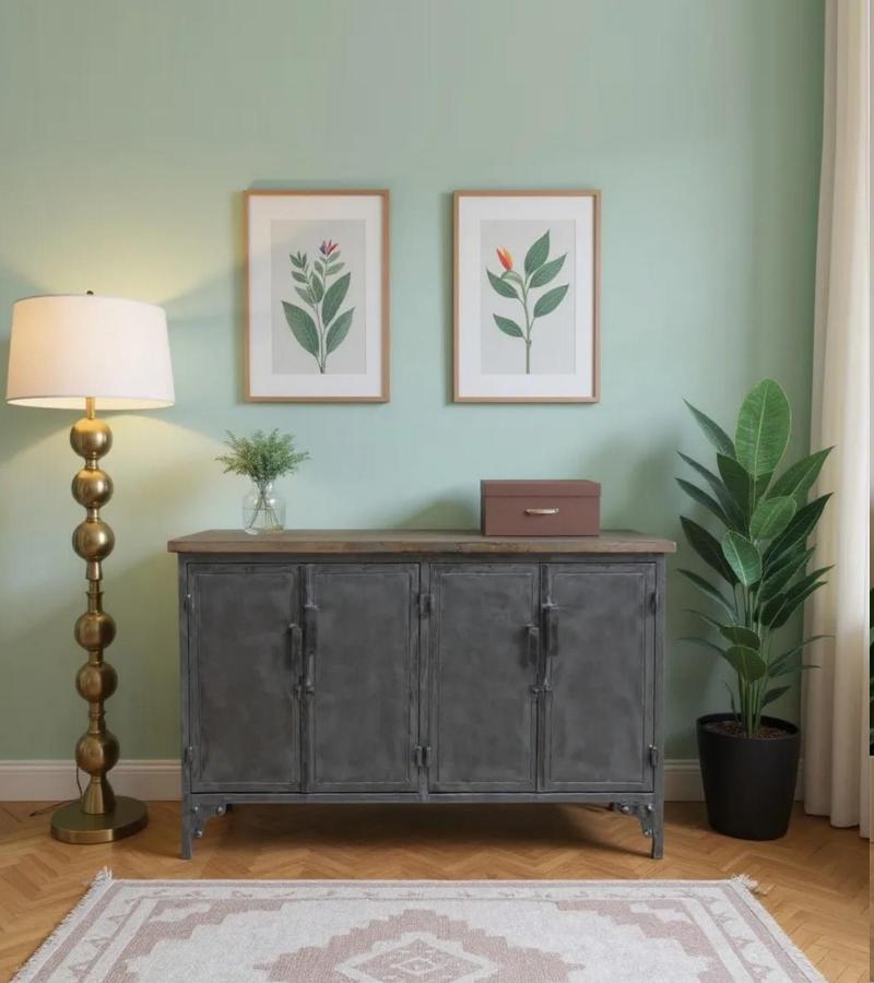 IRON & SOLID WOOD SIDEBOARD